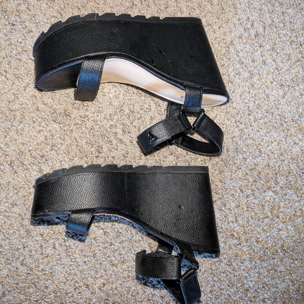 Guess Black Wedge Sandals - Picture 2 of 2